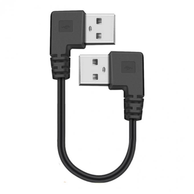 CUSTOM 0.25M 0.3M 90 degrés angle droit mâle USB à angle droit mâle câble USB 2.0 4