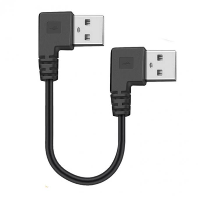 CUSTOM 0.25M 0.3M 90 degrés angle droit mâle USB à angle droit mâle câble USB 2.0 3
