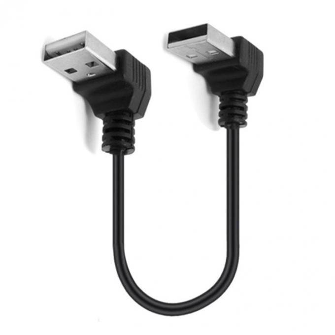 CUSTOM 0.25M 0.3M 90 degrés angle droit mâle USB à angle droit mâle câble USB 2.0 5