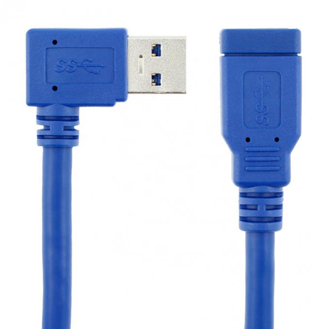 Haute vitesse 5 Gbps 1m 90 degrés angle droit USB 3.0 Type A câble d'extension USB 3.0 mâle à femelle 4