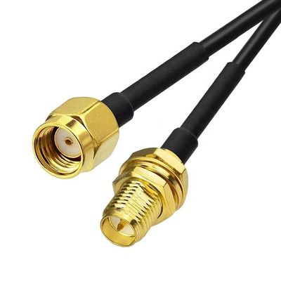 RG174 câble d'extension d'antenne coaxiale RP SMA mâle à RP SMA femelle pour caméra de sécurité Wifi Router