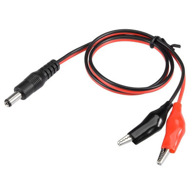 acheter 2.1mmx5.5 mm 12V DC Jack mâle à connecteur de câble d'alimentation de clip d'alligator pour l'éclairage de caméra de sécurité CCTV online manufacture