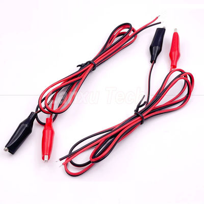 acheter 12v noir rouge test électrique conduit Jumper fil d'alligator crocodile clips câble online manufacture