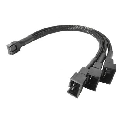 acheter 1 à 3 CPU 4 PIN Connecteur PC Casse Contrôle de température Ventilateur de refroidissement Y Splitter Extension câble PWM online manufacture