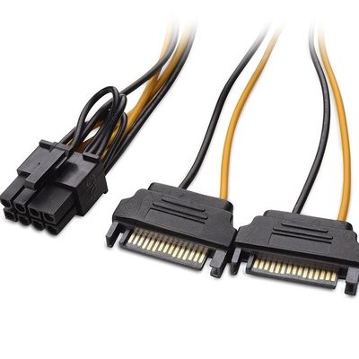 acheter Splitter 8 broches PCIe Express mâle à double 15 broches Adaptateur d'alimentation Sata online manufacture