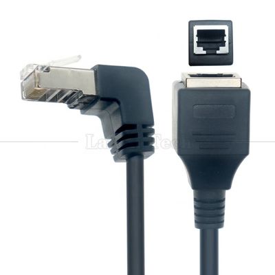 acheter OEM STP UTP 90 degrés angle droit câble Ethernet Cat5e RJ45 8P8C mâle à RJ45 femelle online manufacture