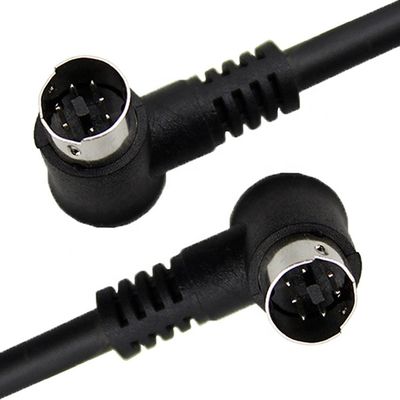 acheter Cable d'extension mini Din personnalisé à 90 degrés angle droit L forme S vidéo homme à homme femme 7 broches pour STB online manufacture