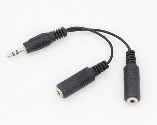 acheter Jack personnalisé 3,5 mm 1 homme à 2 femmes Y Splitter casque Jack Mic PC Audio TRS Splitter câble online manufacture