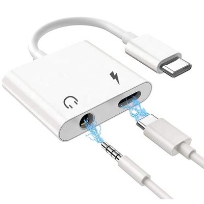 acheter 2 en 1 prise USB C à 3,5 mm AUX écouteur écouteur dongle Adaptateur pour Samsung Note goole pixel 4 4XL 3 3XL 2 2XL online manufacture