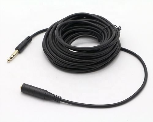 acheter Connecteur en or personnalisé 6.35mm Jack 1/4 pouce TRS mâle à 1/4 pouce TRS femelle câble de prise audio stéréo online manufacture