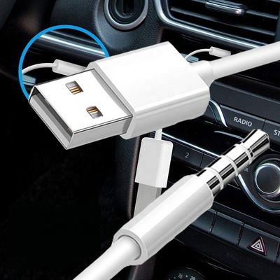 acheter USB court 2.0 féminin à 3,5 mm prise jack 3 pôles câble d'adaptateur de convertisseur AUX pour voiture online manufacture
