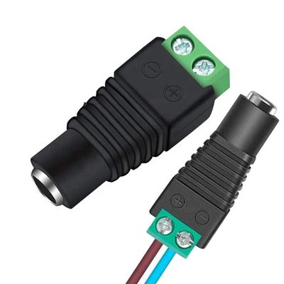 acheter 12v 24v sans soudure 5,5x2,5mm 5,5x2,1mm connecteur de prise électrique DC féminin Jack adaptateur pour caméra de vidéosurveillance online manufacture