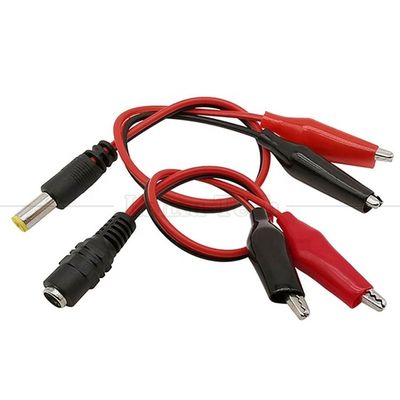 acheter 30 cm Jack à baril en courant continu 5,5x2,1 mm mâle femelle à double clip d'alligator alimentation en courant continu câble pour caméra CCTV online manufacture