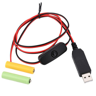 acheter 1.5v 3v 4.5v 6v LR6 AA LR03 AAA Élimineur de batterie Remplacer le câble de chargeur USB commutateur ON OFF pour les jouets électroniques à lumière LED online manufacture