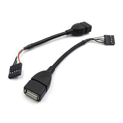 acheter USB personnalisé de type 2.0 A tête de prise féminine à connecteur Dupont à 5 broches câble de carte mère online manufacture