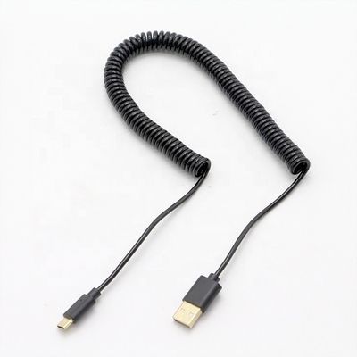 acheter Connecteurs 3M en or personnalisés à recharge rapide à ressort enroulé câble de recharge de données USB de type C online manufacture