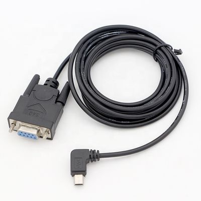 acheter CUSTOM 90 degrés à angle droit Mini B USB à femme câble série DB9 RS232 online manufacture
