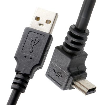 acheter OEM Droit gauche vers le haut vers le bas 90 degrés angle MINI câble USB pour PS3 contrôleur MP3 caméra online manufacture