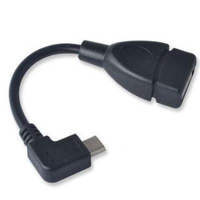 acheter 90 degrés d'angle Micro B à USB type A câble d'adaptateur OTG féminin online manufacture