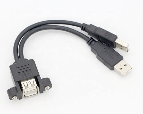 acheter Double câble d'extension USB 2.0 de type A monté sur un panneau mâle à femelle online manufacture