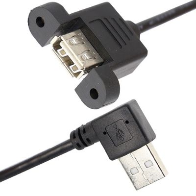 acheter Fermeture à vis à angle droit de 90 degrés Type A Montage de panneau mâle à femelle Cable d'extension USB online manufacture