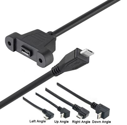 acheter CUSTOM 0.3M 1M 90 degrés vers le haut vers le bas angle gauche droit vis micro-panneau monture câble d'extension USB online manufacture