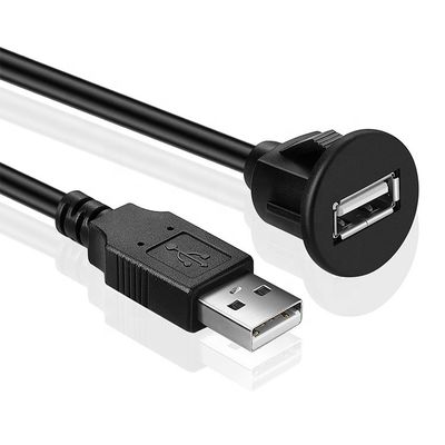 acheter Tableau de bord audio de voiture Panneau de montage à vide USB 2.0 câble d'extension de sexe masculin à féminin pour le tableau de bord de voiture camion bateau moto online manufacture
