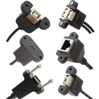 acheter Fermeture à vis Micro type C RJ45 Ethernet mâle femelle câble de montage de panneau USB online manufacture