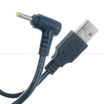acheter 90 degrés angle droit Noir Blanc 24AWG 2A Courant de charge 1m USB à 2,5x0,7mm câble de chargeur CC online manufacture
