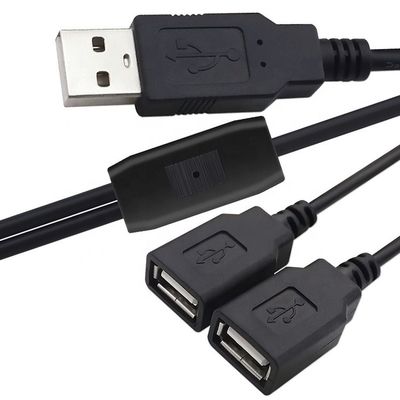 acheter 1m 2m 1 mâle à 2 femelles câble USB en forme de Y pour le chargement online manufacture
