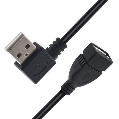 acheter 0.3M 1M 2M 3M 90 degrés angle droit gauche mâle à femelle câble d'extension USB 2.0 de type A online manufacture