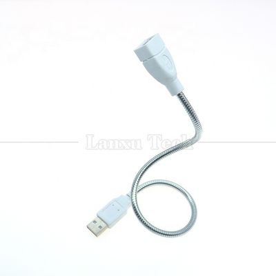acheter tuyau en métal inoxydable flexible mâle à femelle câble d'adaptateur de recharge USB pour ventilateur à LED online manufacture