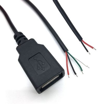 acheter USB 2.0 mâle femelle type A prise à l'extrémité libre en conserve câble de chargeur en fil pigtail ouvert pour bande LED online manufacture
