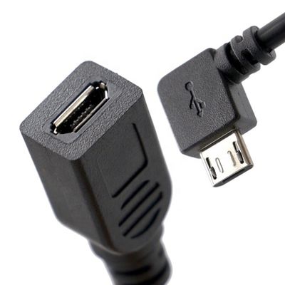 acheter CUSTOM 90 degrés angle droit mâle à femelle câble micro USB online manufacture