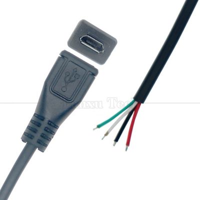 acheter Chargement de données OEM Micro b 5 PIN USB mâle femelle à ouvrir 2 4 cœurs fils nus câble pigtail online manufacture