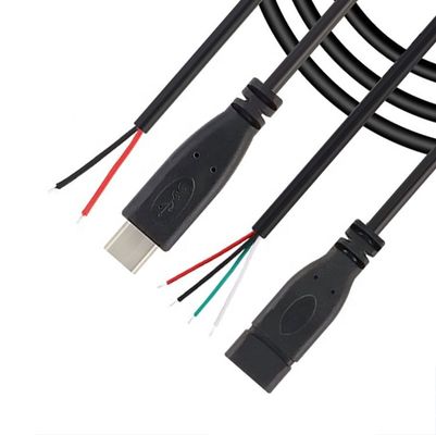 acheter OEM 2 4 cœurs USB type C mâle femelle à dépouillé câble à queue de cochon online manufacture