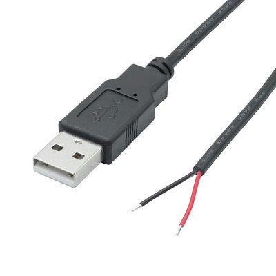 5V USB pour ouvrir les fils nus en conserve rayés à l'extrémité du câble de chargeur d'alimentation Pigtail pour lampe à bande LED