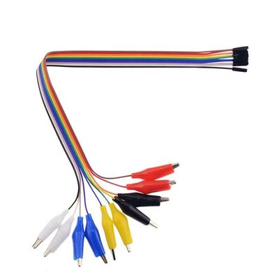 10 broches de clip d'alligator pour une femme Dupont Pain Test plomb jumper fils pour Raspbrry Pi