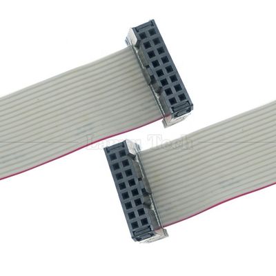 Femme à femme 16 PIN 1,27 mm Pitch IDC 2,54 mm Connecteur GPIO câble filaire gris à ruban plat pour disques durs CD Raspberry Pi