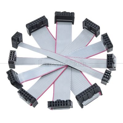 Personnalisé 4 à 80 10 16 18 20 30 40 50 60 64 PIN 1,27 mm de hauteur FCC IDC 2,54 mm de connecteur câble à ruban plat