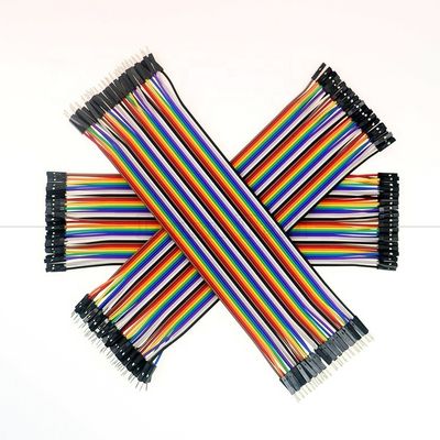 10cm 20cm 30cm 40 Pin Homme à Homme Femme à Femme Dupont GPIO Panneau à pain Rainbow Ribbon Jumper Fil pour Raspberry Pi