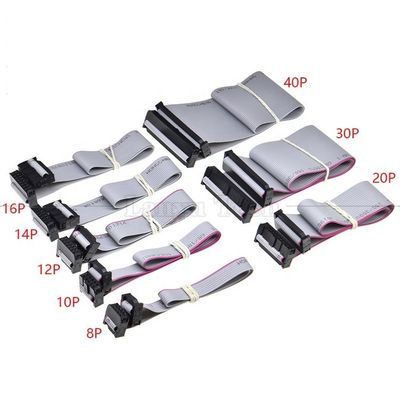 IDC 2,54 mm Connecteur 8 10 12 14 16 18 20 30 40 50 60 PIN 1,27 mm Cable à ruban plat gris pâle