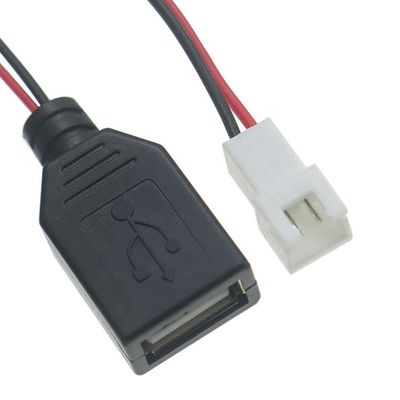USB type A féminin à JST XH 2.54 Pitch 2 Pin câble de prise féminine