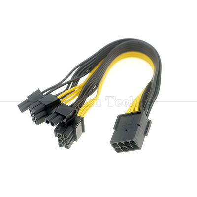 PCIe 8 broches mâle à double 8 broches femelle PCI Express graphiques carte vidéo GPU Splitter câble d'adaptateur d'alimentation