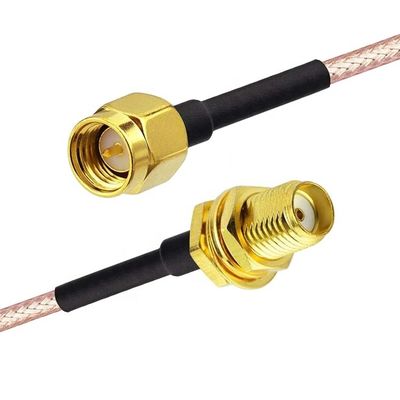 Connecteurs d'adaptateur RF personnalisés RG 174 SMA Homme à SMA Assemblage féminin Jumper