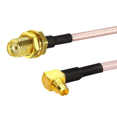 RG316 90 degrés angle droit MMCX mâle à SMA femelle antenne coquelette RF câble coaxial