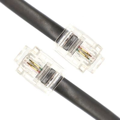1M Interphone à bouclier Cat3 RJ11 6P2C Téléphone câble Adsl