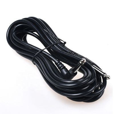 1M 3M 5M Durable 90 degrés d'angle à droite 6,35 mm 1/4 TS Jack instrument patch câble de guitare