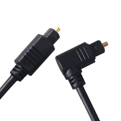 Cable audio optique numérique SPDIF de haute qualité à angle de 90 degrés 24K or pour PS4 TV