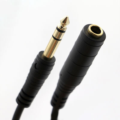 3M plaqué or 6.35mm Jack 1/4 pouce TRS mâle à 1/4 pouce TS Jack Femme Audio Jack câble stéréo